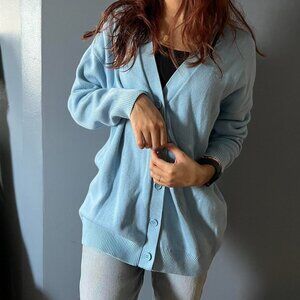 🧊 Oversized comfy light blue cardigan! SIZE SMALL